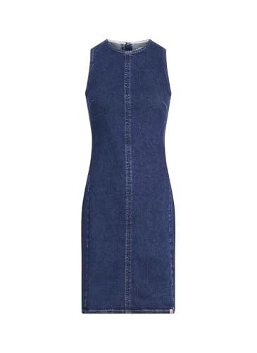 Cotton Round Neck Denim Dress