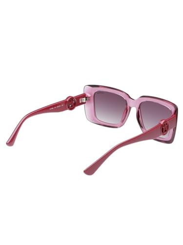 Tommy Hilfiger Sunglasses | Grey Lens | Pink Frame | Full Rim Square Shape Branded Latest and Stylish Non Polarized Eyewear | 100% UV Protection | Women Sunglasses| Size Medium | TH 1593 C4 52