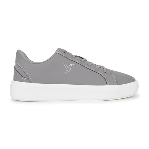 YOHO Blinc Hands Free Sneakers for Men | Truly Slip ons | Quick wear Elastic Laces, Dove Grey - UK 8