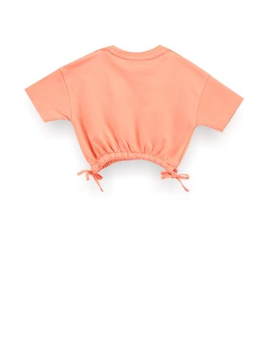 U.S. POLO ASSN. Girls Embroidered Cotton T-Shirt Orange
