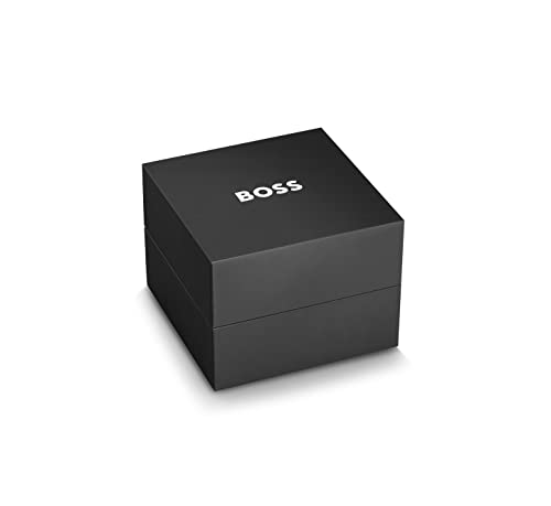 BOSS Troper Men's Automatic Mechanical Watch, Stainless Steel, 10ATM/100m Water Resistant - Stylish, Durable Timepiece - Self-Winding - Gift for Him, 43mm, Silver-Green, bracelet