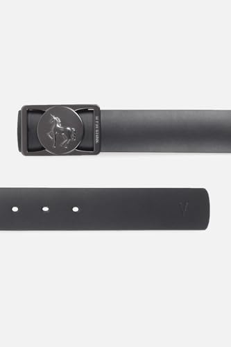 Men Black Solid Formal Belt