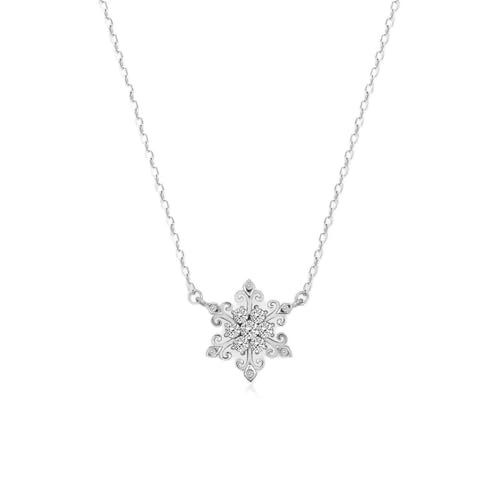 GIVA 925 Silver Snowflake Necklace| Necklace to Gift Women & Girls | With Certificate of Authenticity and 925 Stamp | 6 Months Warranty