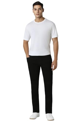 Van Heusen Men Black Dark Wash Regular Fit Jeans