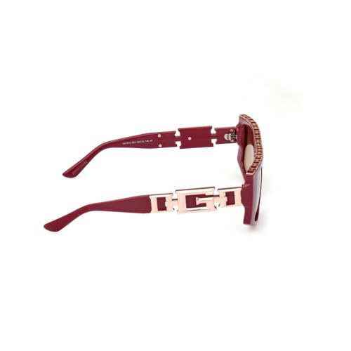 Guess 100% UV protecetd | Mirrored | Large | Full Rim | Pentagon | Frame: Purple | Lens: Brown
