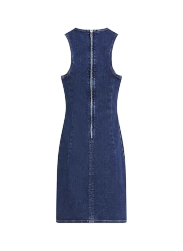 Cotton Round Neck Denim Dress
