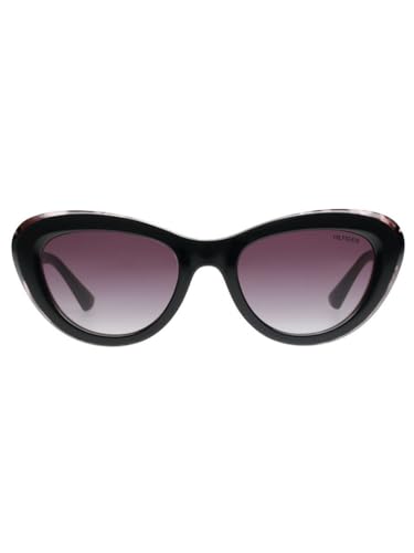 Tommy Hilfiger Sunglasses | Brown Lens | Black Frame | Full Rim Cateye Shape Branded Latest and Stylish Non Polarized Eyewear | 100% UV Protection | Women Sunglasses| Size Medium | TH 1591 C4