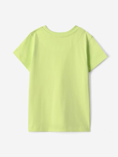 The Souled Store TSS Originals: Spectra Girls Short Sleeves Round Neck Green Embroidered Regular Fit Cotton T-Shirts (2-8 Yrs)