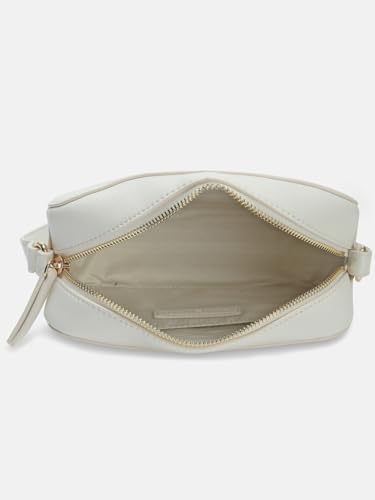 Solid White Polyurethane Sling Bag