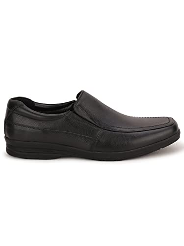Bata Mens New Dune Slipon Black Leather Formal Shoes