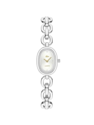 Lacoste Lacoste Parisienne Qtz Basic Mini Silver White Oval Dial Women's Watch- 2001541