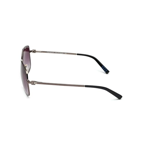 Tommy Hilfiger Eyewear|Blue Lens|Gunmetal Frame|Full Rim Navigator Shape Branded Latest&Stylish Non-Polarized Sunglasses|100% Uv Protection|Mens Sunglasses|Size Large|Th 2573 C1 Bkgungr-35 61 S,Brown