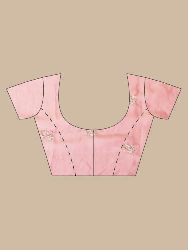 Meena Bazaar Georgette Saree For Women |PINK Colour