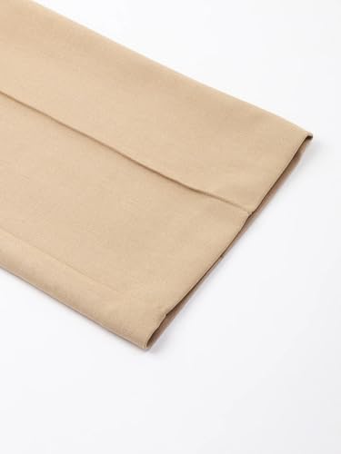 Relaxed-Fit Solid High-Rise Trouser Beige