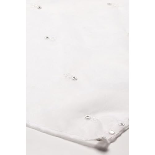 BIBA Women's White Nylon Embroidered Dupatta