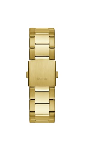 GUESS Mens Stainless Steel Analog Champagne Dial Watch-Gw0707G3, Band Color:Gold