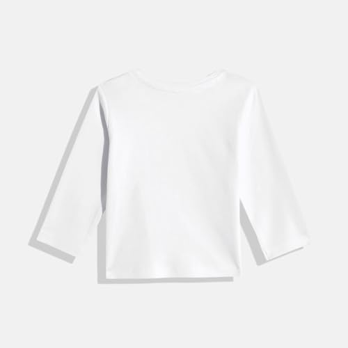 Mothercare Girls Cuddle Bunny Printed Full Sleeve T-Shirt | Soft Cotton Blend Baby Top for Infants & Newborns | Adorable White Bunny Print