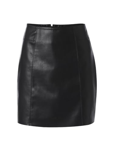 ONLY Women's Solid Flared High-Rise Black Skirt