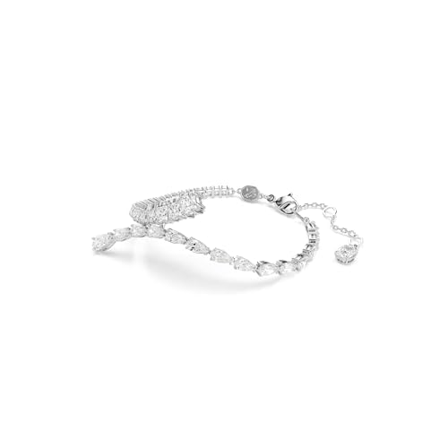 [Official] [Swarovski] Matrix Bracelet, Mixed Cut, White, Rhodium Plating, ワンサイズ, Crystal, No Gemstone
