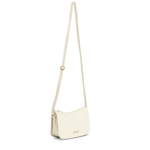 Caprese Carol Medium Sling Bag for Women with Adjustable Strap & Zipper Closure for Comfortable Wear | Versatile Handbag for Everyday Use, Travel, and Special Occasions (Off-White)