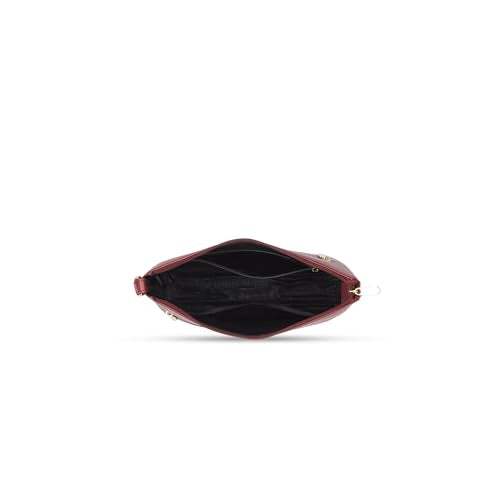 Caprese Ash Medium Sling Bag for Women with Adjustable Strap for Comfortable Wear | Zipper Closure | Versatile Handbag With Back Zip for Everyday Use, Travel, and Special Occasions (Cherry Red)