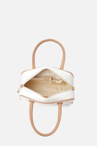 Women White Textured Casual Sling Bag