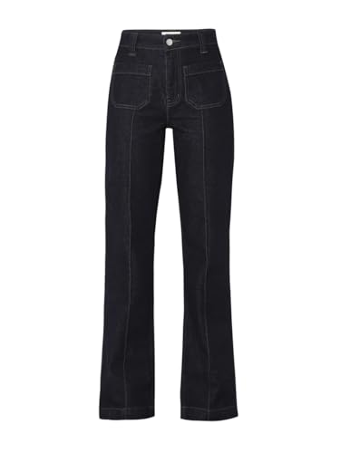 ONLY Women's Solid Flared Mid-Rise Blue Jeans