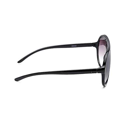 Carlton London Women Black UV Protected Lens & Black Browline Sunglasses