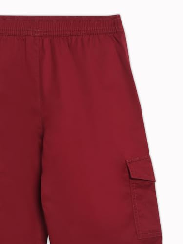 Girls Wide Leg Fit Solid Mid-Rise Cargo