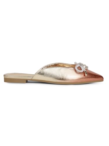 Bata Women's Ballerina Stylish Comfortable Everyday Flats for AllDay Wear Gold