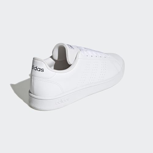 Adidas Men Synthetic Advantage Base Tennis Shoes, FTWWHT/FTWWHT/SHANAV, UK-8.5