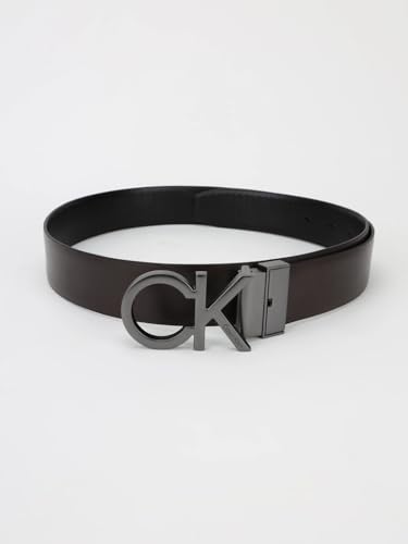Calvin Klein Textured Black Leather Classic Belt