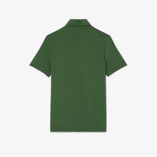 Lacoste Men's Regular Fit Polos (DH8954DJ1_Green / Light Navy Blue
