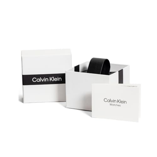 Calvin Klein Luxe Qtz Basic Slim Black Round Dial Gold Bracelet Watch for Women- 25100171