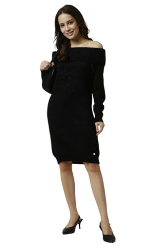Allen Solly Women Black Solid Party Dress