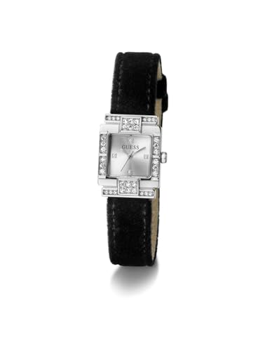 GUESS Bejeweled Women 21 mm Silver Dial Analog Watch GW0923L1