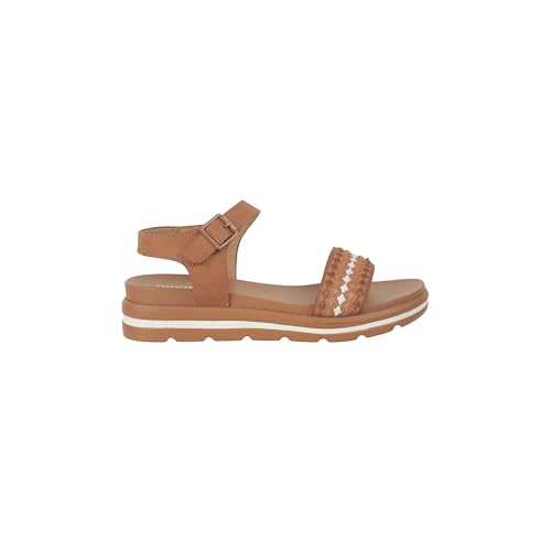 Mochi Women Tan Synthetic Casual - Sandals with Back Strap closure and PU sole, Perfect for Standard use UK/3 EU/36(33-1156)