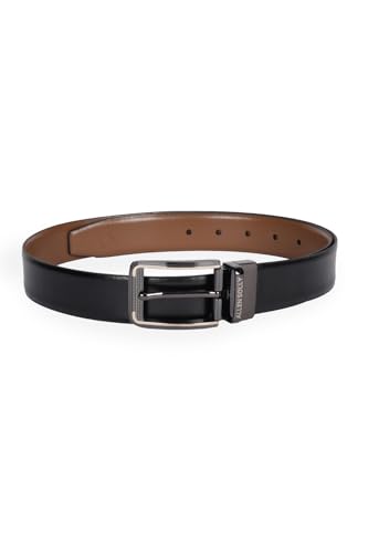 Men Black Solid Formal Belt