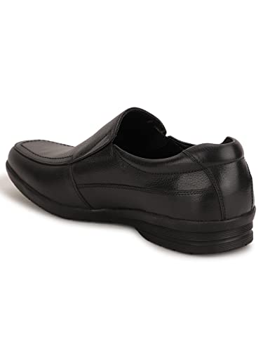 Bata Mens New Dune Slipon Black Leather Formal Shoes