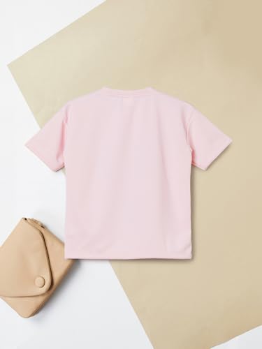 Max Girls Typographic Print T-Shirt (Pink_12-14 Y)