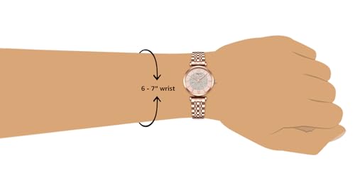 NIBOSI Stainless Steel Women's Analogue Wrist Watch - Rose Gold Dial With Stylish Diamond Studded Design for Girls, Ladies & Miss