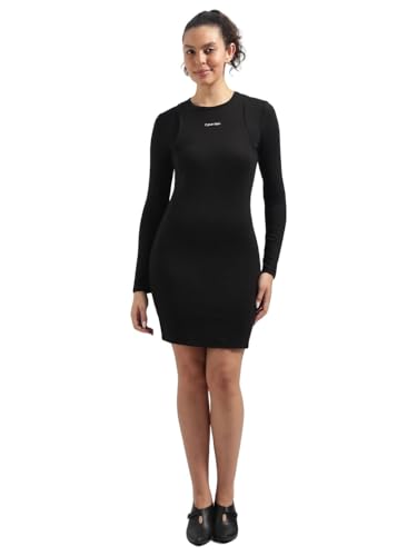 Viscose Round Neck Bodycon Dress