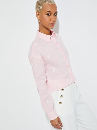Max URB_N Women Printed Shirt (Pink_S)