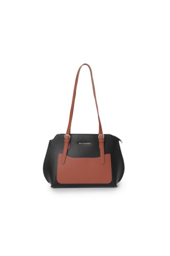 Women Black Patterned Casual Handbag