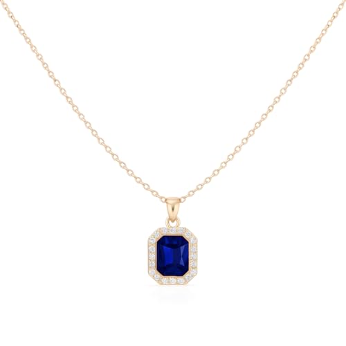 Anuradha Art Jewellery Delicate golden finish and square blue stone stud chain pendant, earring, finger ring set for women and girls. (blue)