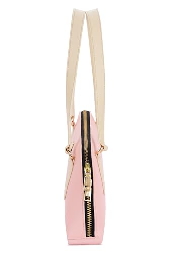 RASHKI Fawn - Womens Handbag | Spacious | Unique Shape | Party Purse | Zipper Closure (Pink)
