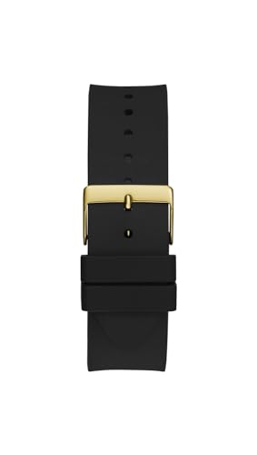 GUESS Analog Black Dial Men's Silicone Black Band Watch-Gw0728G2
