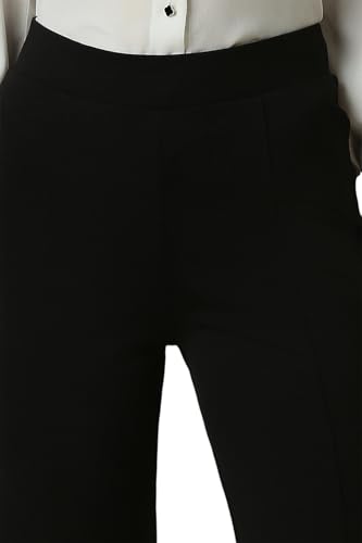 Van Heusen Women's Regular Casual Pants (VWTFPRGF654061_Black