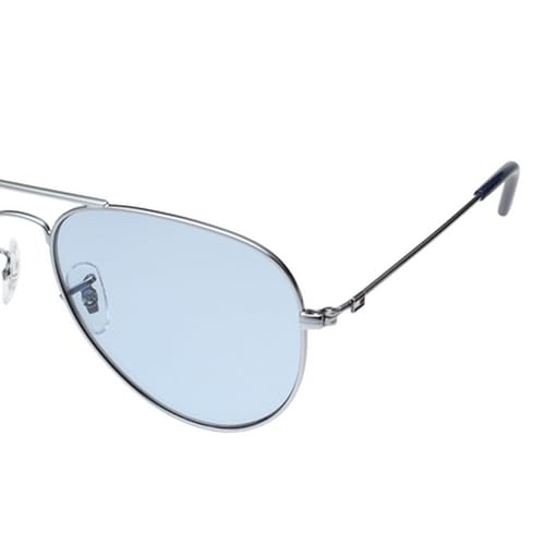 TOMMY HILFIGER Men's UV Protected Eyewear | Blue Lens | Silver Frame | Full Rim Aviator Shape Branded Latest and Stylish Sunglasses | 100% UV Protection | Size Medium | TH 1574PL C12 Small