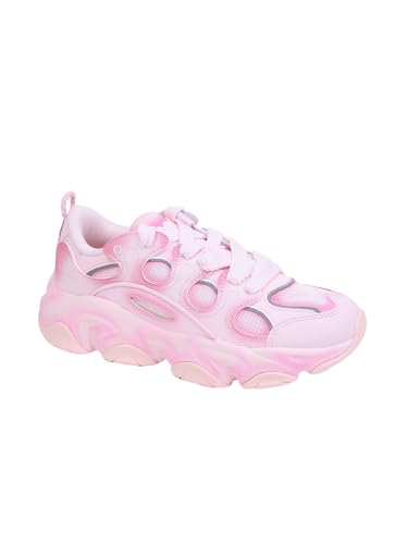 XTEP Cherry Pink Solid Retro Casual Shoes for Women -Euro 38